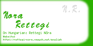 nora rettegi business card